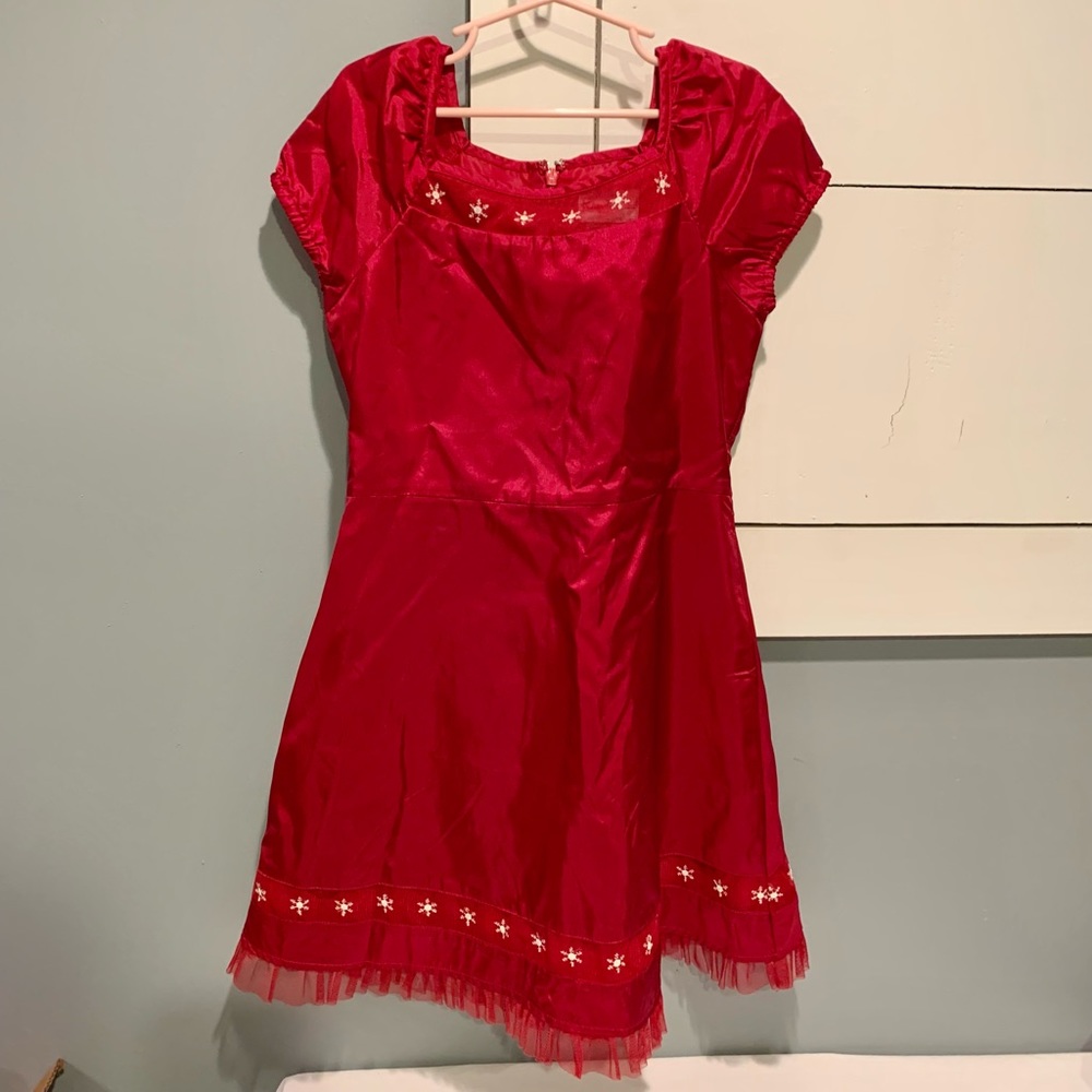 American Girl Red Holiday Snowflake Dress